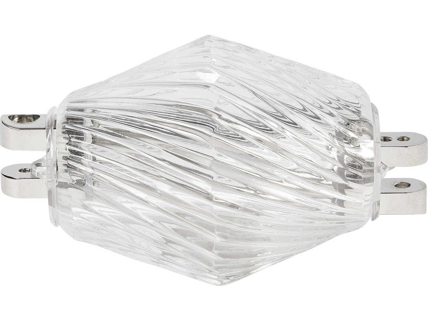 Visual Comfort Modern 1-Light Collier LED Chandelier in Polished Nickel with Faceted Crystal