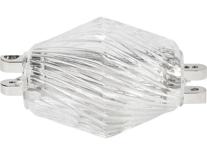 Visual Comfort Modern 1-Light Collier LED Chandelier in Polished Nickel with Faceted Crystal