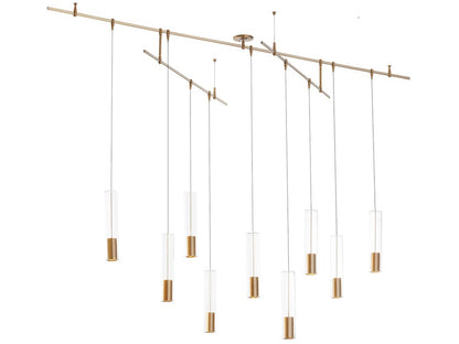 Visual Comfort Modern 9-Light Captra Chandelier Linear LED Design