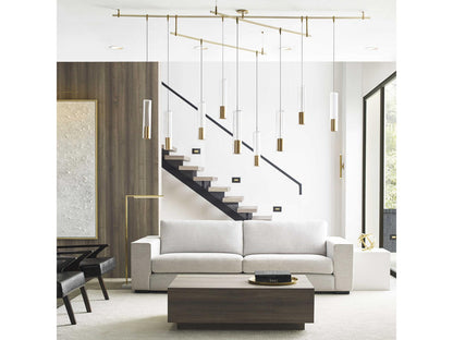 Visual Comfort Modern 9-Light Captra Chandelier Linear LED Design