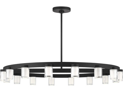 Visual Comfort Modern 16-Light Esfera LED Chandelier in Nightshade Black