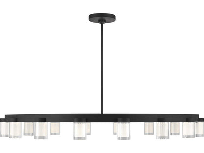 Visual Comfort Modern 16-Light Esfera LED Chandelier in Nightshade Black