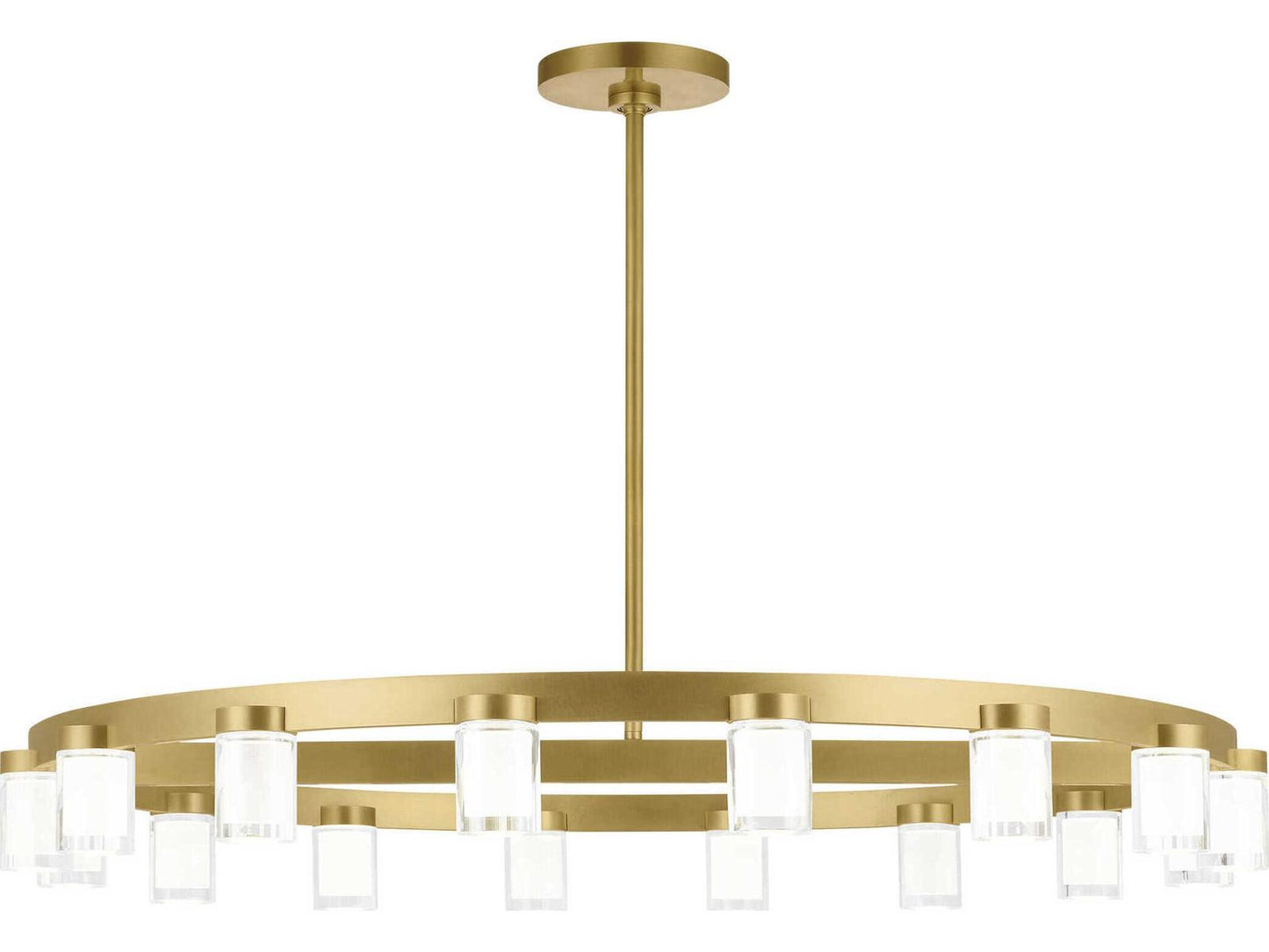 Visual Comfort Modern Esfera 16-Light LED Chandelier in Natural Brass