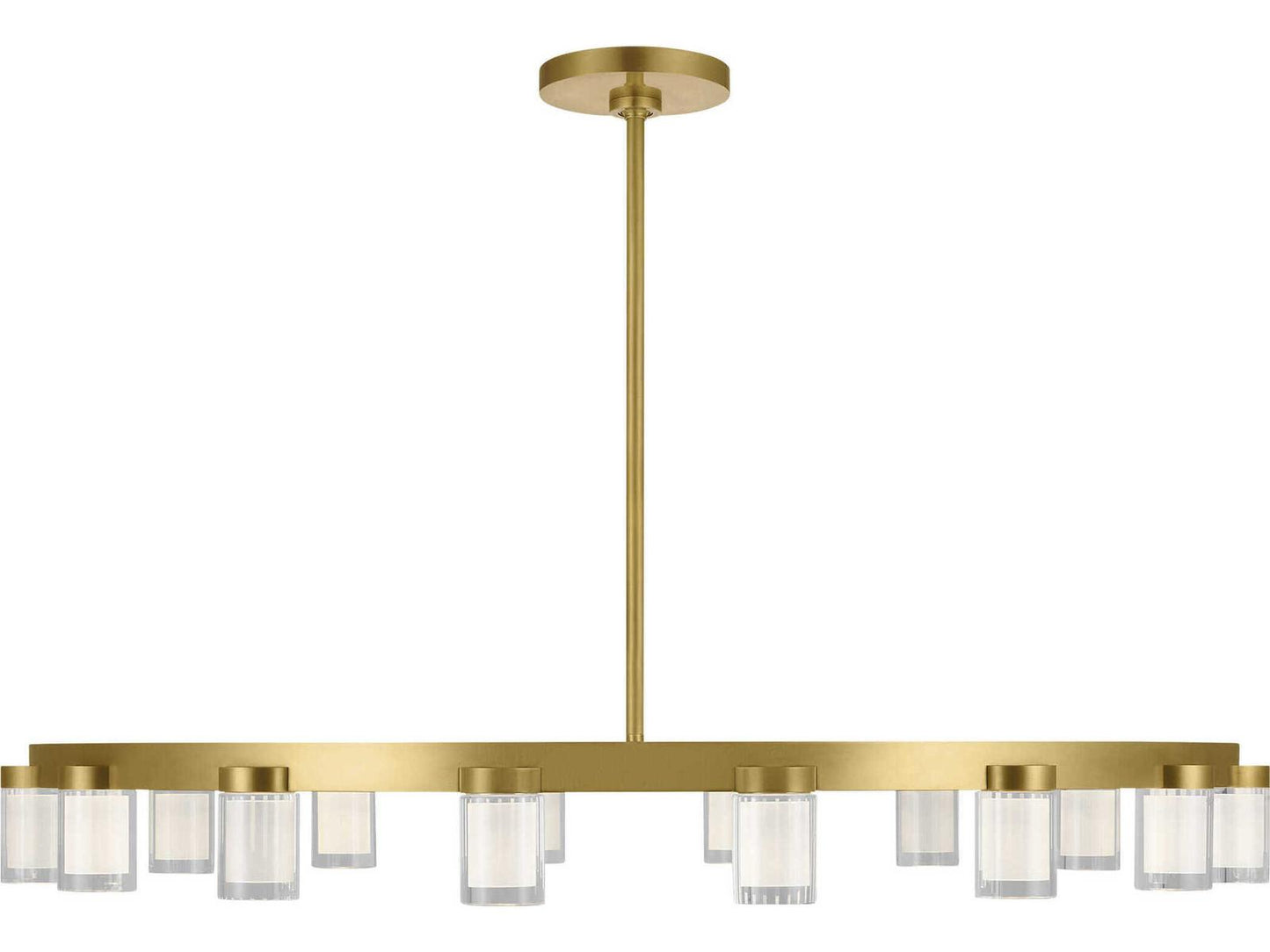 Visual Comfort Modern Esfera 16-Light LED Chandelier in Natural Brass