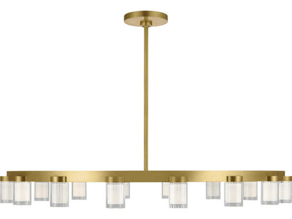 Visual Comfort Modern Esfera 16-Light LED Chandelier in Natural Brass
