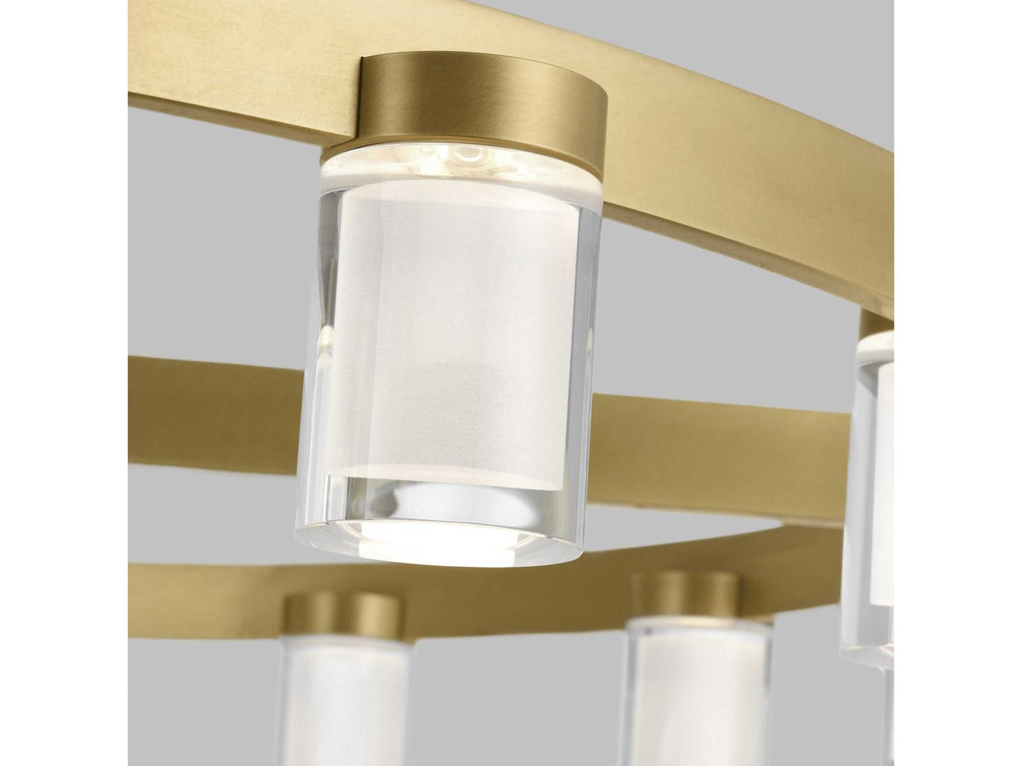 Visual Comfort Modern Esfera 16-Light LED Chandelier in Natural Brass