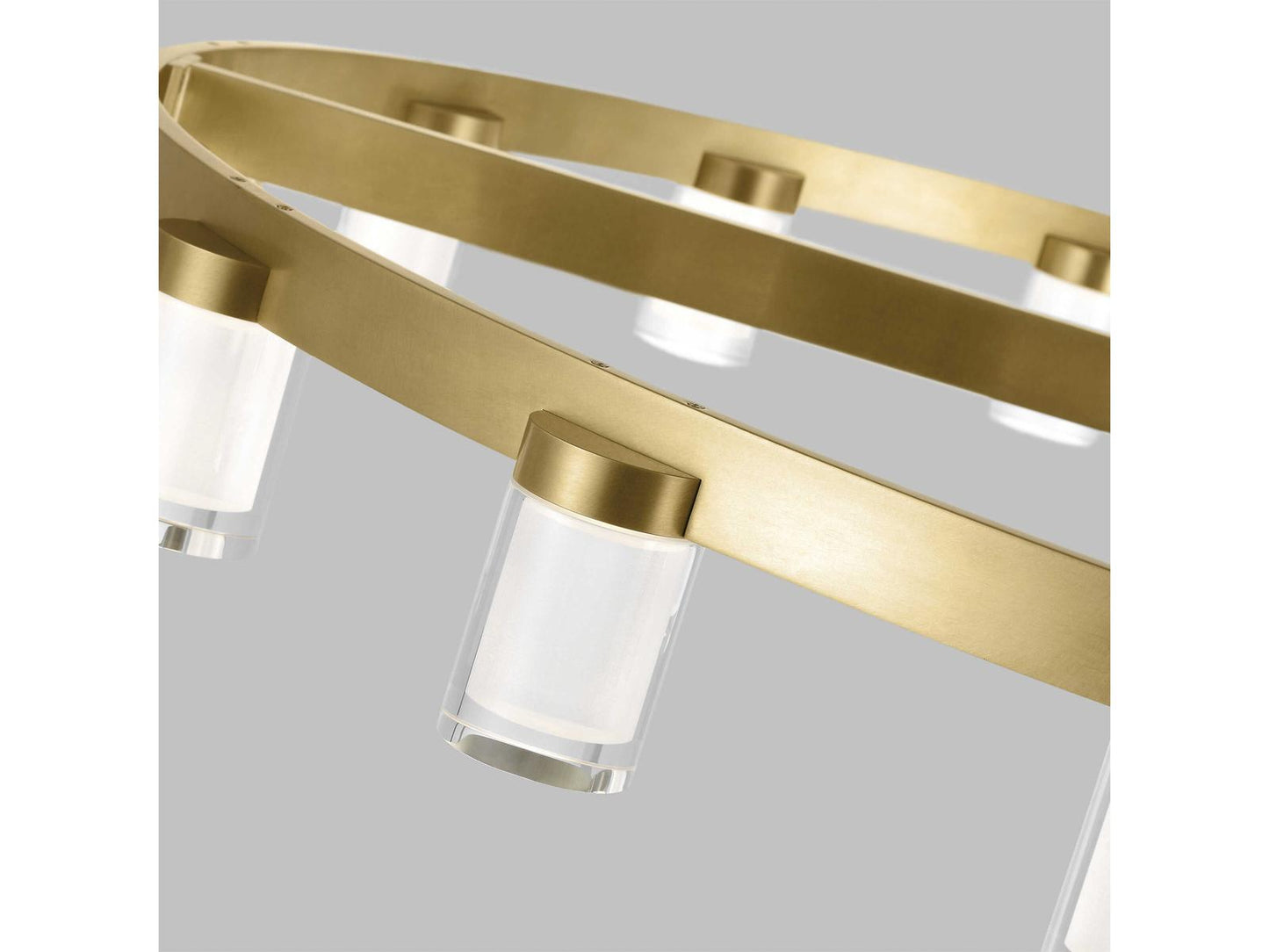 Visual Comfort Modern Esfera 16-Light LED Chandelier in Natural Brass