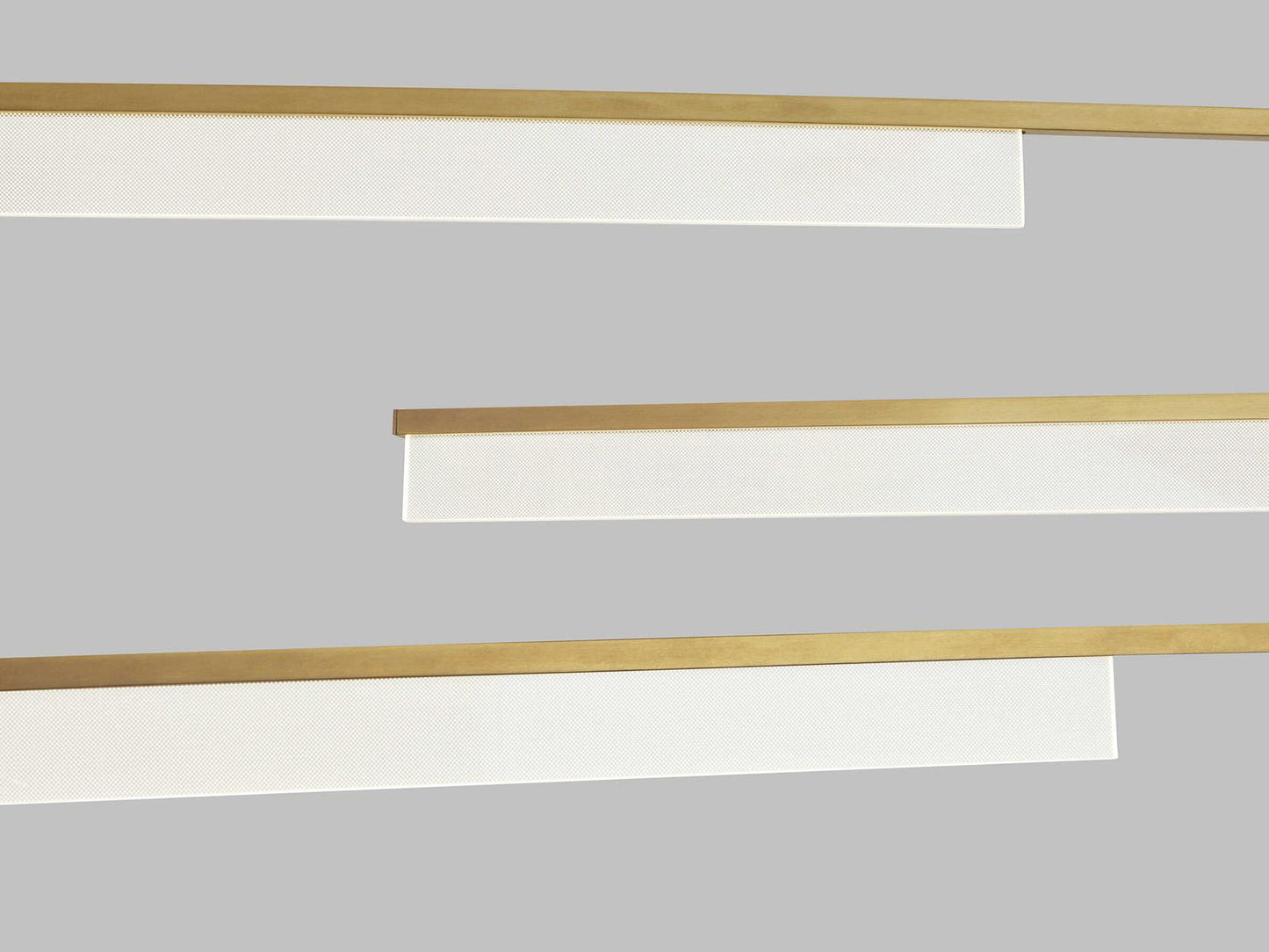 Visual Comfort Modern Klee 6-Light LED Linear Chandelier in Natural Brass