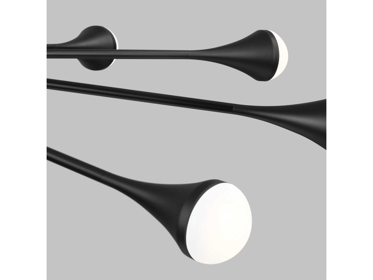 Visual Comfort Modern 20-Light Lody LED Chandelier in Matte Black