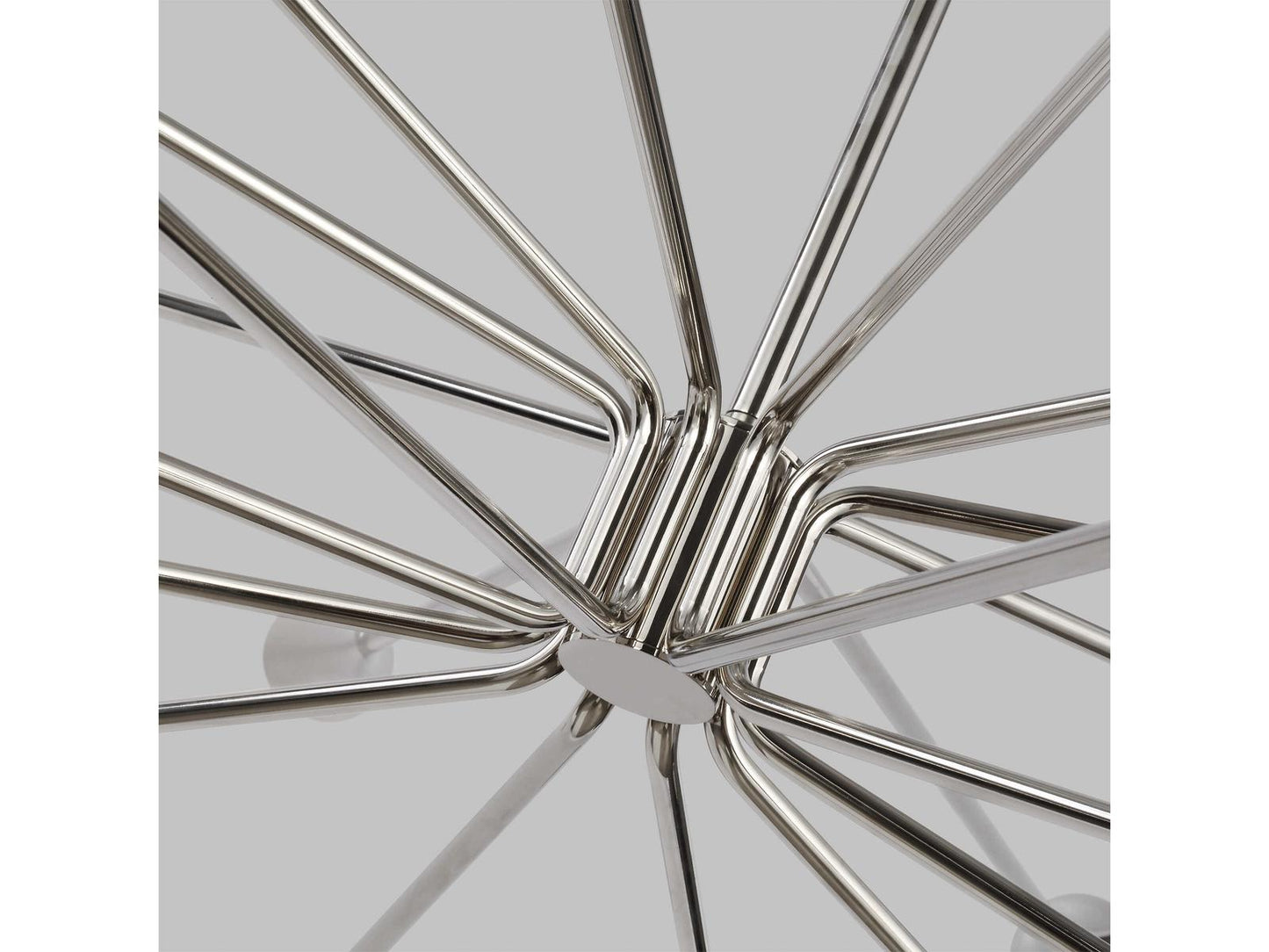 Visual Comfort Modern Lody 20-Light LED Chandelier in Polished Nickel