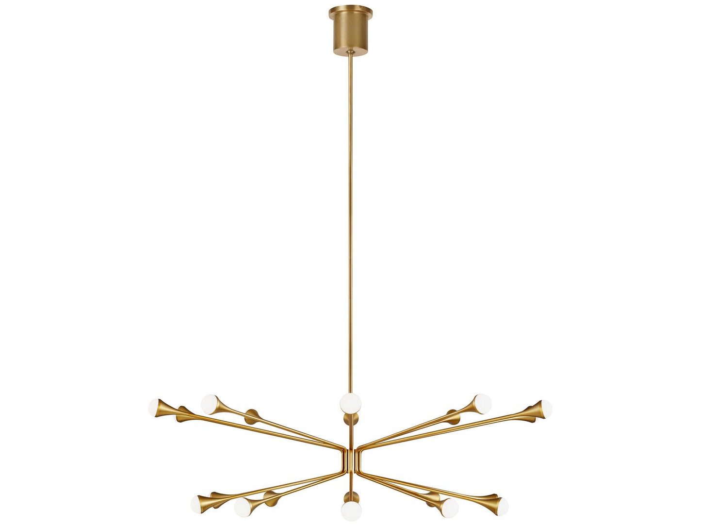 Visual Comfort Modern Lody 20-Light LED Chandelier in Aged Brass