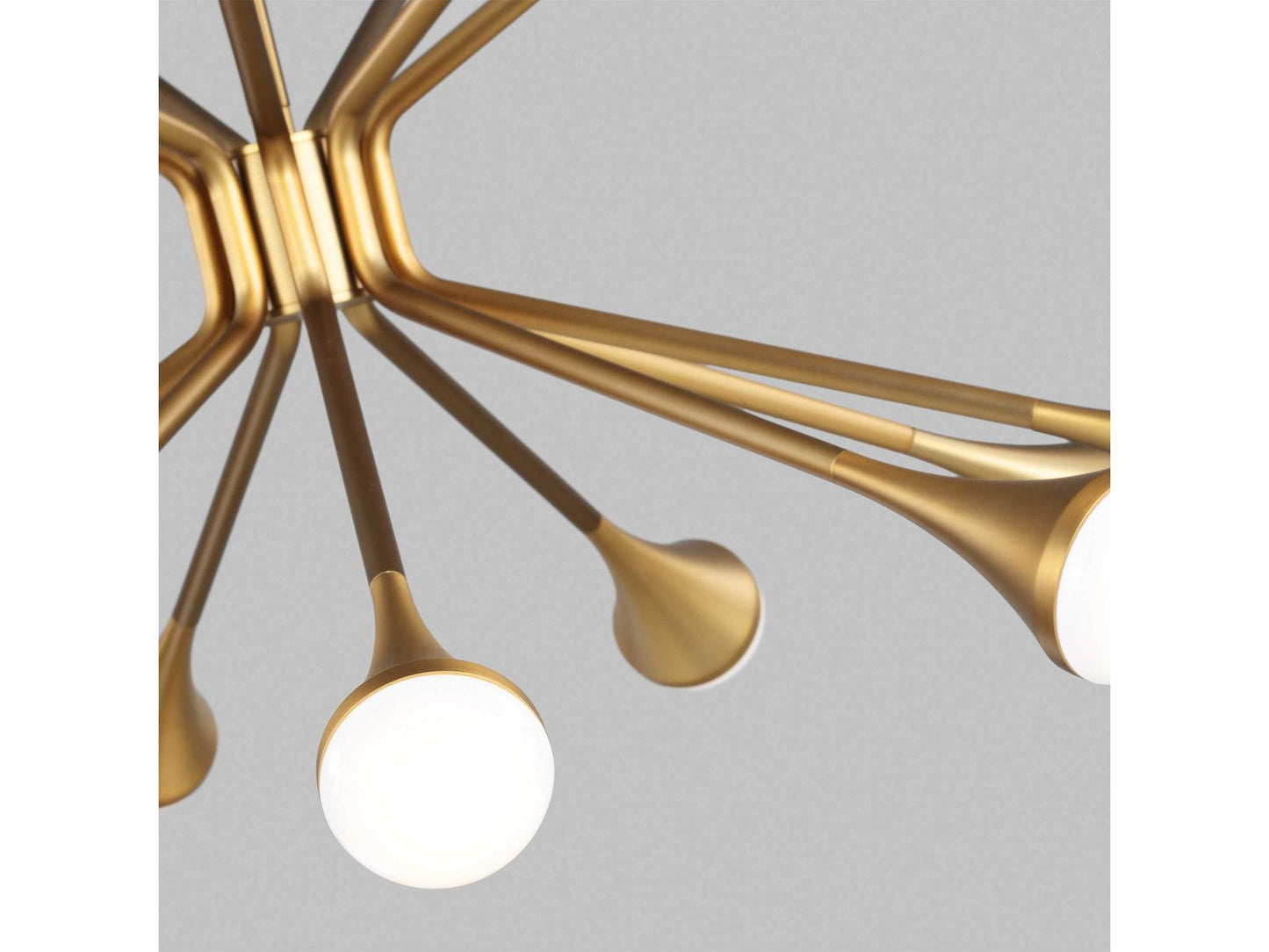 Visual Comfort Modern Lody 20-Light LED Chandelier in Aged Brass