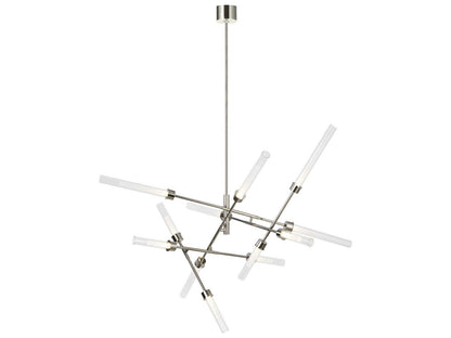 Visual Comfort Modern Linger 12-Light Abstract Chandelier in Polished Nickel