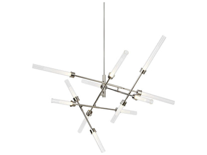 Visual Comfort Modern Linger 12-Light Abstract Chandelier in Polished Nickel