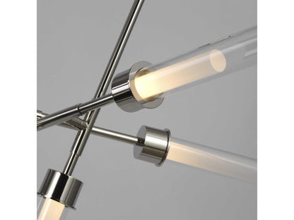 Visual Comfort Modern Linger 12-Light Abstract Chandelier in Polished Nickel