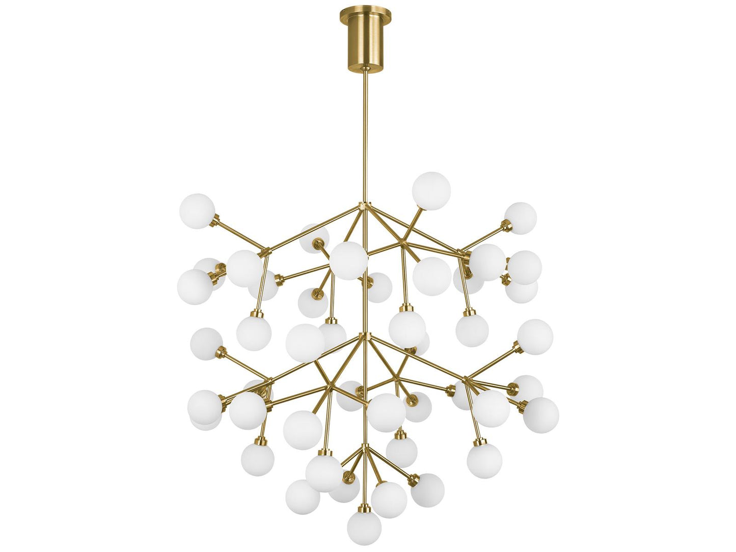 Visual Comfort Modern 45-Light Mara Grande LED Chandelier in Aged Brass