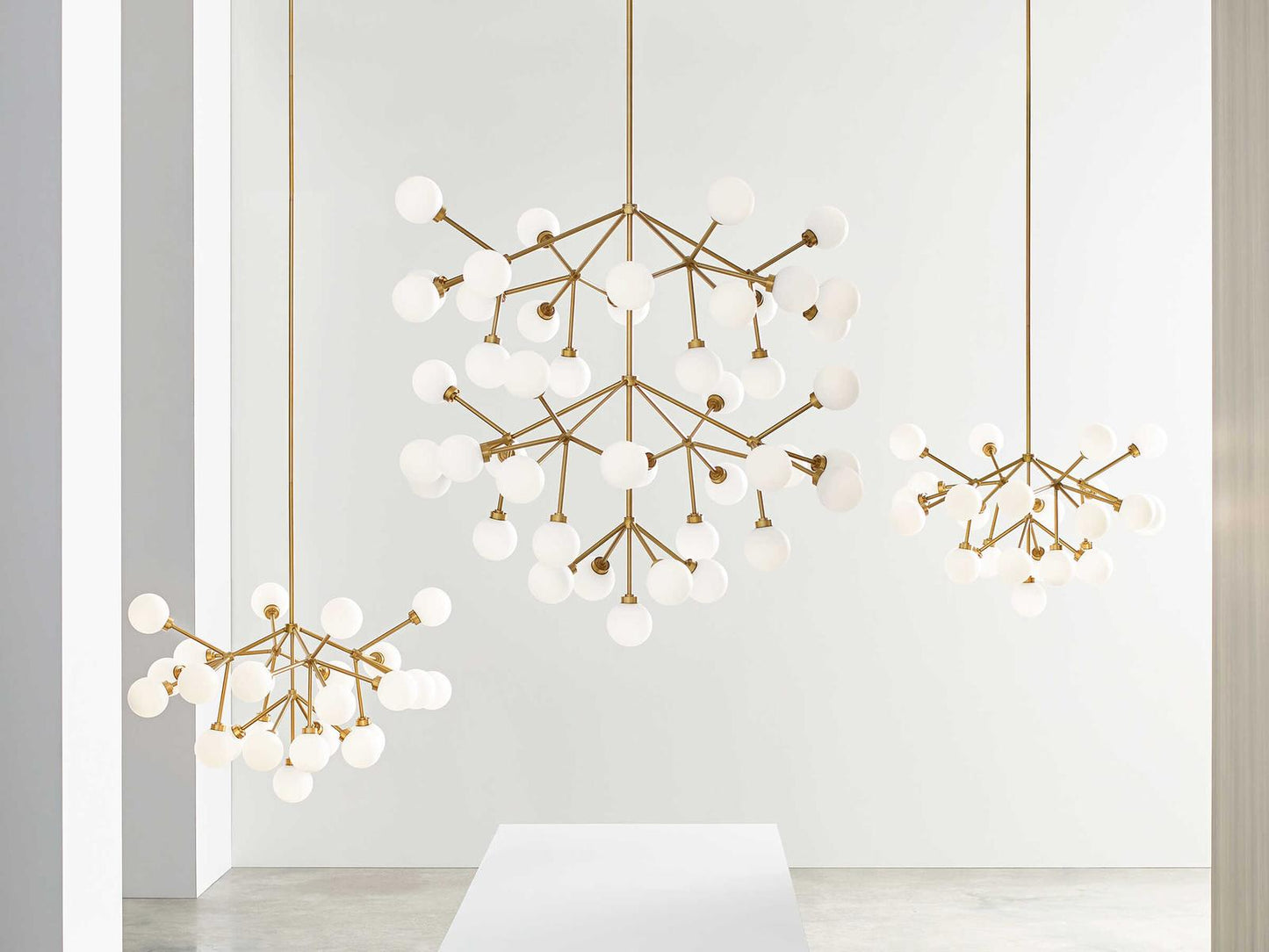 Visual Comfort Modern 45-Light Mara Grande LED Chandelier in Aged Brass