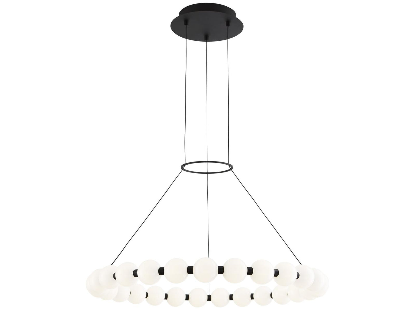 Visual Comfort Modern Orbet 30-Inch LED Chandelier in Nightshade Black