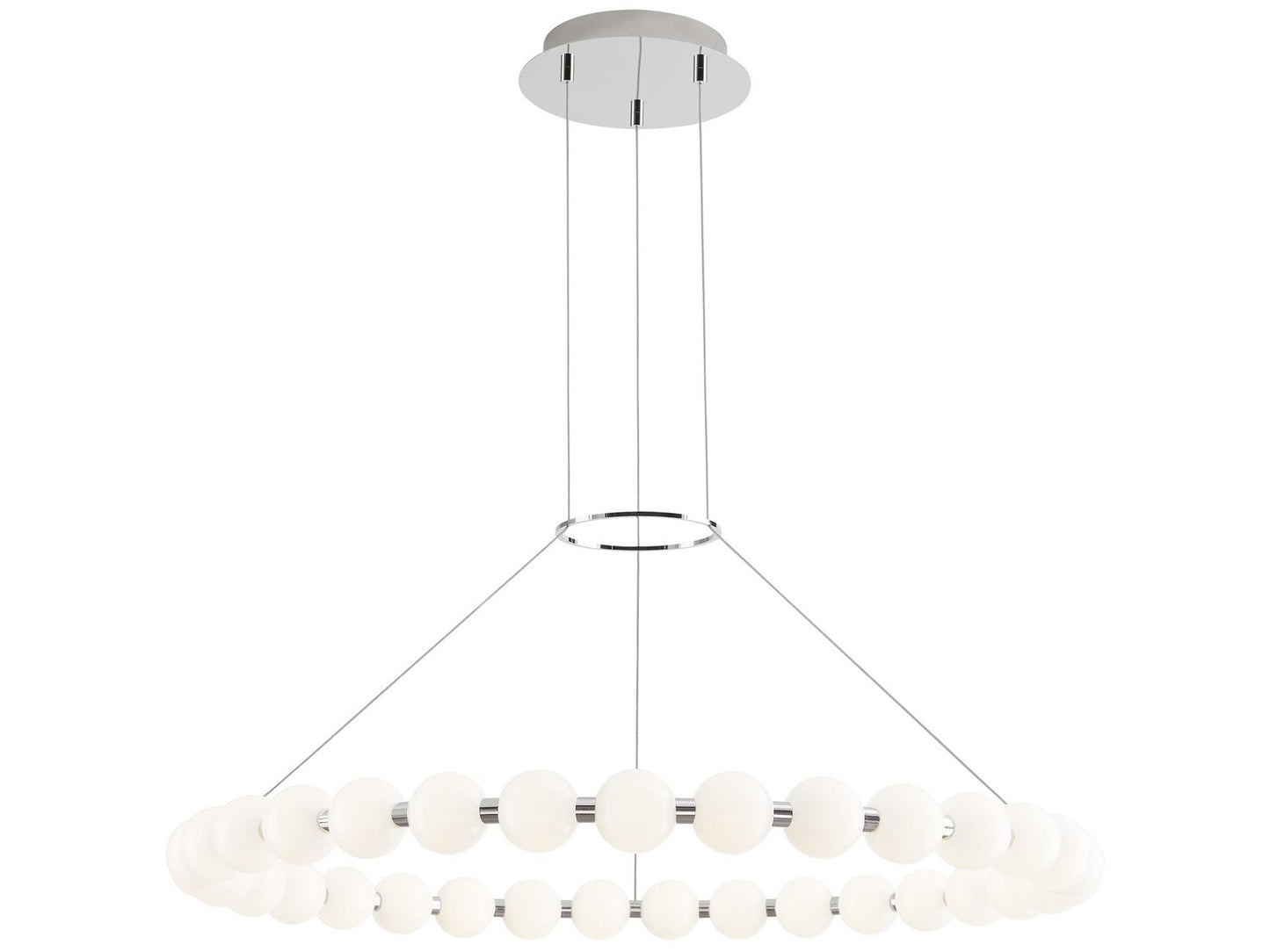 Visual Comfort Modern Orbet 36-Inch LED Chandelier in Polished Nickel