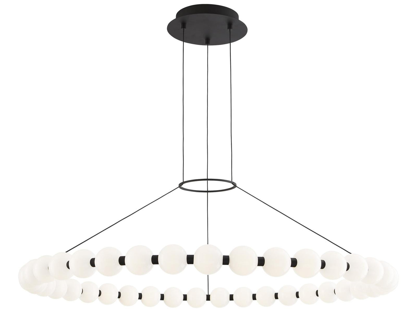 Visual Comfort Modern Orbet 1-Light 42-Inch LED Chandelier in Nightshade Black