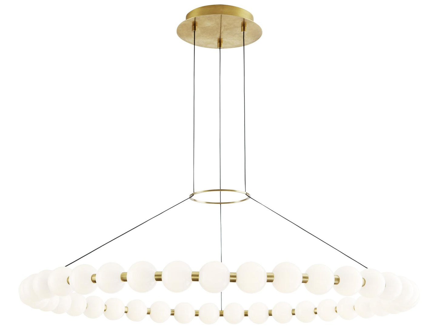 Visual Comfort Modern Orbet LED Chandelier in Natural Brass