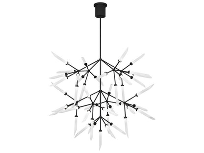Visual Comfort Modern 45-Light Spur Grande Chandelier in Matte Black