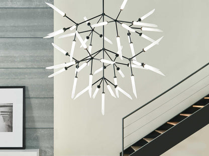 Visual Comfort Modern 45-Light Spur Grande Chandelier in Matte Black