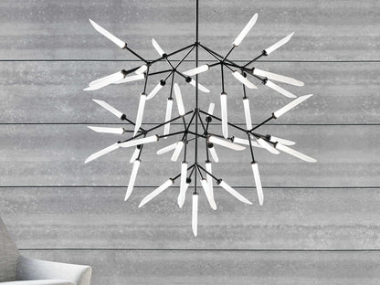 Visual Comfort Modern 45-Light Spur Grande Chandelier in Matte Black