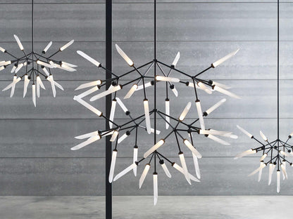 Visual Comfort Modern 45-Light Spur Grande Chandelier in Matte Black