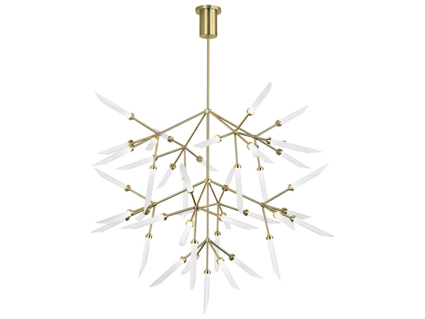 Visual Comfort Modern 45-Light Spur Grande LED Chandelier in Aged Brass