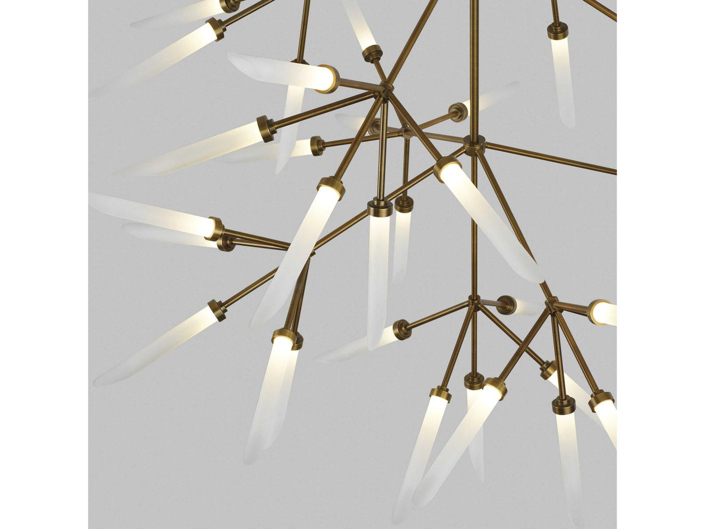 Visual Comfort Modern 45-Light Spur Grande LED Chandelier in Aged Brass