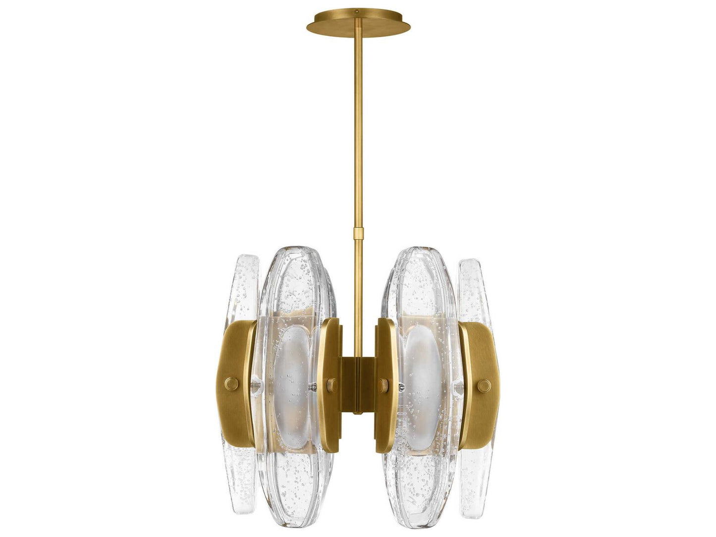 Visual Comfort Modern Wythe 6-Light LED Chandelier in Plated Brass