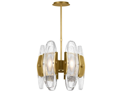 Visual Comfort Modern Wythe 6-Light LED Chandelier in Plated Brass