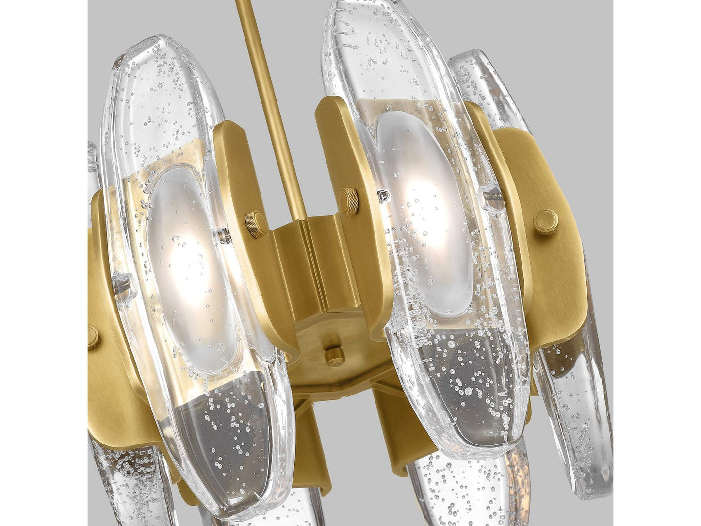Visual Comfort Modern Wythe 6-Light LED Chandelier in Plated Brass
