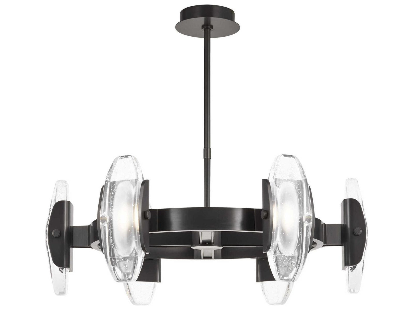 Visual Comfort Modern 6-Light Wythe Chandelier in Plated Dark Bronze
