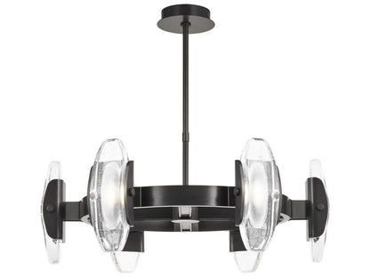 Visual Comfort Modern 6-Light Wythe Chandelier in Plated Dark Bronze