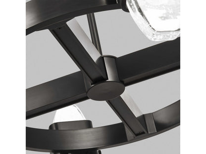 Visual Comfort Modern 6-Light Wythe Chandelier in Plated Dark Bronze