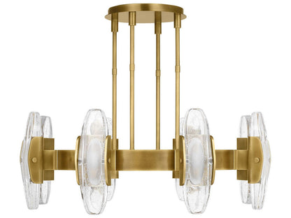 Visual Comfort Modern Wythe 8-Light LED Chandelier in Plated Brass