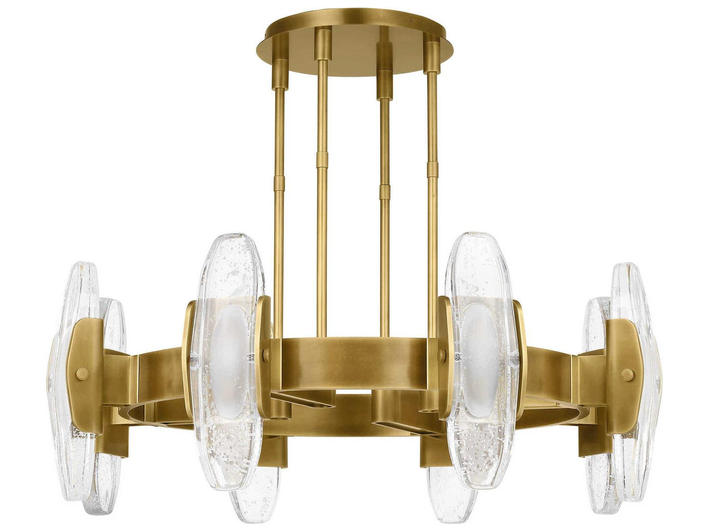 Visual Comfort Modern Wythe 8-Light LED Chandelier in Plated Brass