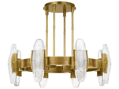 Visual Comfort Modern Wythe 8-Light LED Chandelier in Plated Brass