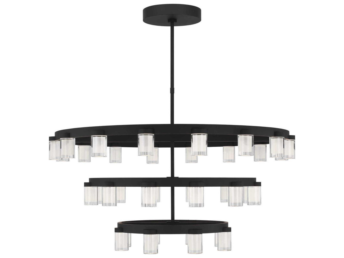 Visual Comfort Modern Esfera 36-Light LED Chandelier in Nightshade Black
