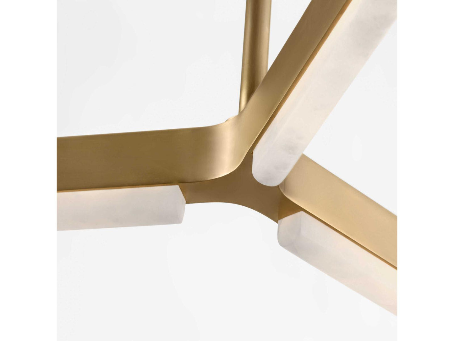 Visual Comfort Modern Kelly by Kelly Wearstler Linea 6-Light Two-Tier Chandelier in Hand Rubbed Antique Brass