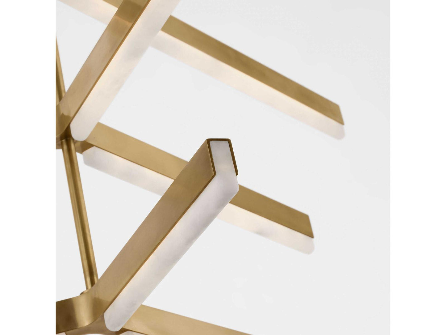 Visual Comfort Modern Linea 9-Light Three Tier Chandelier in Hand Rubbed Antique Brass