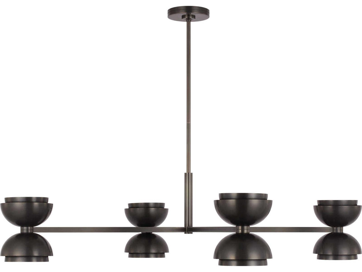 Visual Comfort Modern 4-Light Shanti LED Chandelier in Dark Bronze