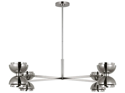 Visual Comfort Modern 4-Light Shanti LED Chandelier in Polished Nickel