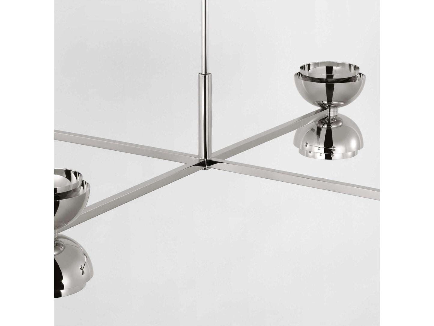 Visual Comfort Modern 4-Light Shanti LED Chandelier in Polished Nickel