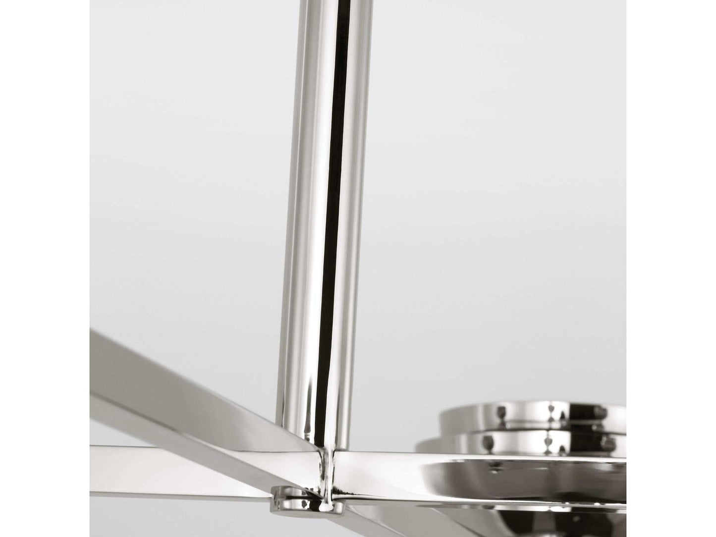Visual Comfort Modern 4-Light Shanti LED Chandelier in Polished Nickel