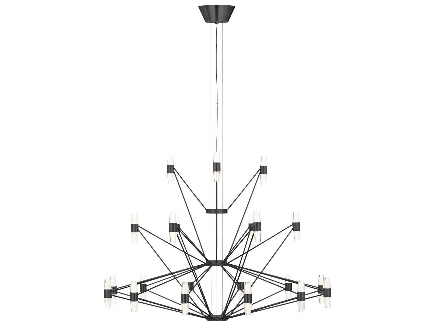 Visual Comfort Modern Lassell LED Chandelier in Dark Bronze