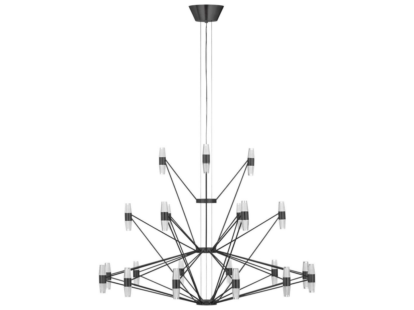 Visual Comfort Modern Lassell LED Chandelier in Dark Bronze