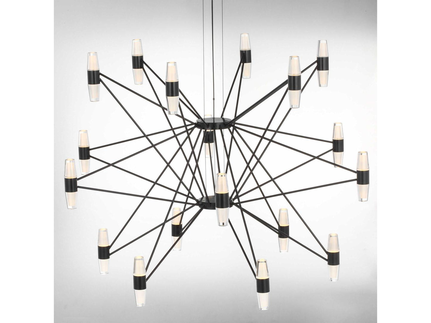 Visual Comfort Modern 36-Light Lassell LED Chandelier in Dark Bronze